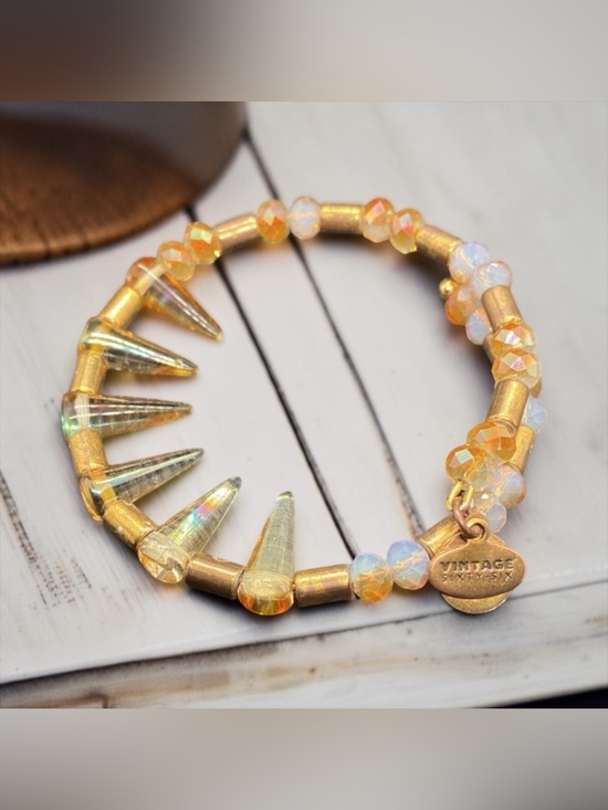 Alex and Ani Jewelry - 🏷️‼️5/$25🏷️‼️ Alex & Ani Vintage 66 Beaded Depths of The Wild Spike Wrap/GC